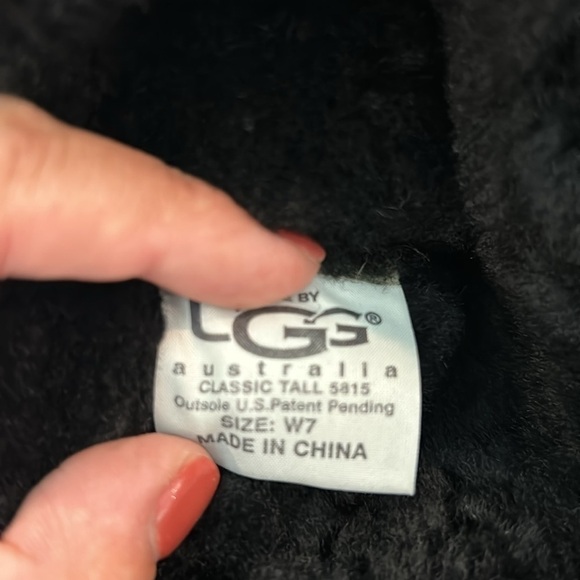 EUC Ugg Black Classic Tall style 5815 Size 7 - Picture 6 of 8